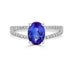1.68ct Tanzanite Ring With 0.30tct Diamonds Set In 14Kt White Gold