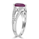 1.93ct Ruby Rings with 0.31tct Diamond set in 14K White Gold