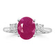 2.56ct Ruby Rings with 0.36tct Diamond set in 14K White Gold