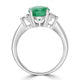 2.47ct   Emerald Rings with 0.31tct Diamond set in 14K White Gold