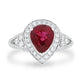 1.82ct Tourmaline Ring with 0.43tct Diamonds set in 14K White Gold
