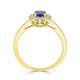 0.56Ct Tanzanite Ring With 0.25Tct Diamonds Set In 14Kt Yellow Gold