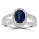 1.91ct Sapphire Rings with 0.41tct Diamond set in 18K White Gold