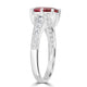 1.51ct Tourmaline Ring with 0.33tct Diamonds set in 14K White Gold