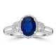 1.62ct Sapphire Rings with 0.2tct Diamond set in 18K White Gold