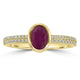 0.95ct Ruby Rings with 0.2tct Diamond set in 14K Yellow Gold