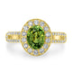 1.67ct Demantoid Garnet Ring with 0.45tct Diamonds set in 14K Yellow Gold