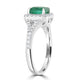 1.4ct Emerald Ring with 0.4tct Diamonds set in 14K White Gold