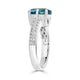 5.34Ct Blue Zircon Ring With 0.32Tct Diamonds Set In 14Kt White Gold