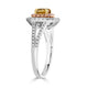 0.71Tct Yellow Diamond Ring With 0.60Tct Diamonds Set In 18Kt Two Tone Gold