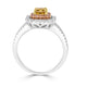 0.71ct Yellow Diamond Ring With 0.60tct Diamonds Set In 18Kt Two Tone Gold