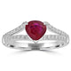 1.12ct   Ruby Rings with 0.3tct Diamond set in 18K White Gold