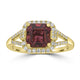 2.57ct  Tourmaline Rings with 0.3tct Diamond set in 18K Yellow Gold