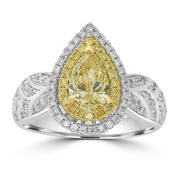 0.94ct Diamond Rings with 0.58tct Diamond set in 18K Two Tone Gold