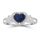 1.08ct  Sapphire Rings with 0.12tct Diamond set in 18K White Gold