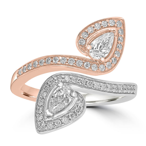 0.47tct Diamond Rings with 0.31tct Diamond set in 18K Two Tone Gold