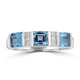 1.237ct Aquamarine Rings with 0.03tct Diamond set in 18K White Gold