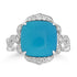5.097ct Turquoise Rings with 0.289tct Diamond set in 18K White Gold