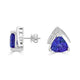 9.28tct Tanzanite Stud Earrings with 0.33tct diamonds set in 14K white gold