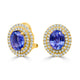4.63tct Tanzanite Earring with 1.02tct Diamonds set in 14K Yellow Gold