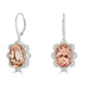 23.28tct Morganite Earrings with 0.81tct diamonds set in 14K two tone gold