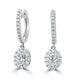 0.61tct Diamond Earring with 0.44tct Diamonds set in 950 Platinum