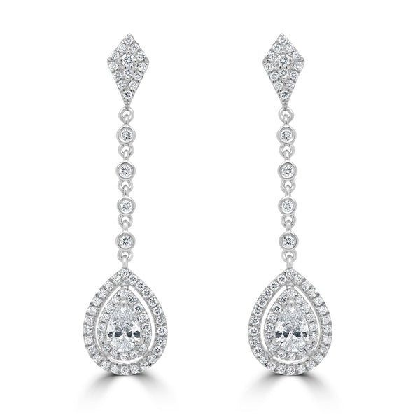 0.61tct Diamond Earring with 0.56tct Diamonds set in 950 Platinum