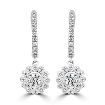 0.5tct Diamond Earring with 0.51tct Diamonds set in 950 Platinum
