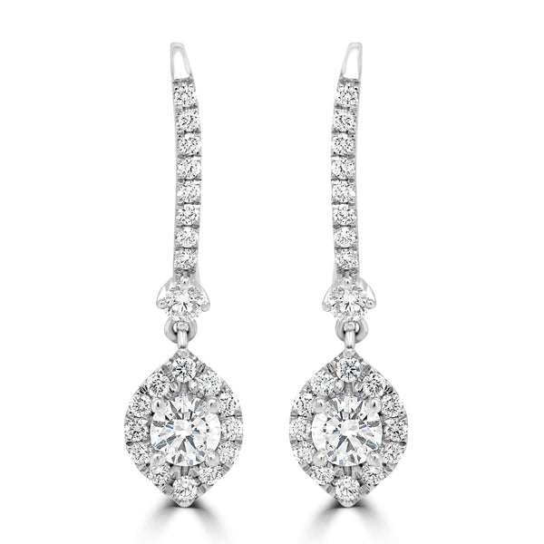 0.54tct Diamond Earring with 0.55tct Diamonds set in 950 Platinum