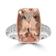 6.83ct  Morganite Rings with 0.53tct Diamond set in 14K Two Tone Gold
