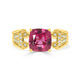 1.9 Rubelite Rings with 0.15tct Diamond set in 14K Yellow Gold