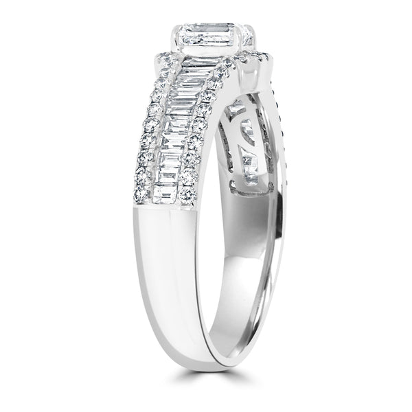 0.5ct Diamond Ring with 1.03tct Diamonds set in 18K White Gold