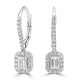 0.66tct Diamond Earring with 0.5tct Diamonds set in 950 Platinum