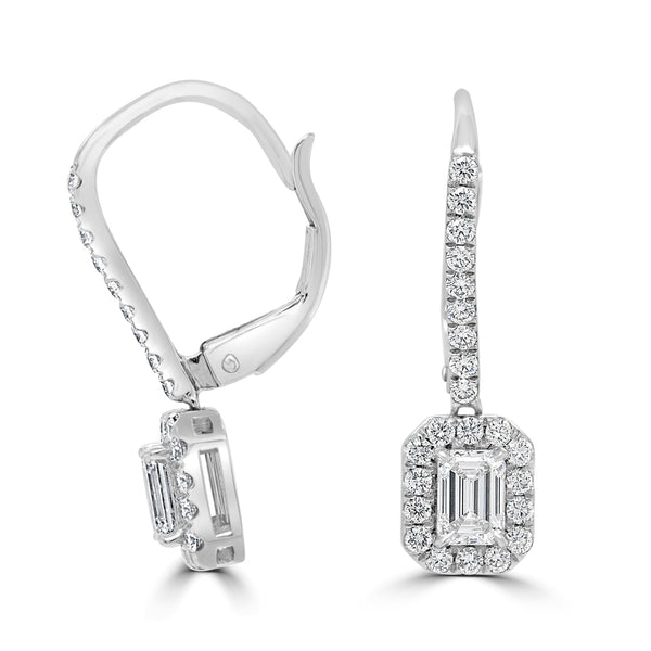 0.66tct Diamond Earring with 0.5tct Diamonds set in 950 Platinum