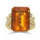11.01ct  Fire Opal Rings with 0.47tct Diamond set in 18K Yellow Gold