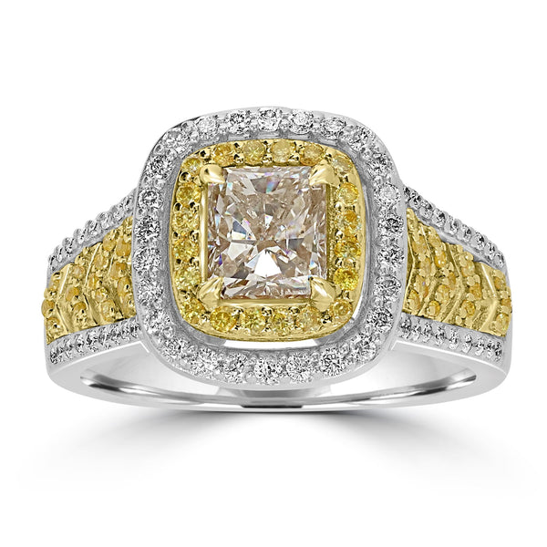 0.95ct Diamond Rings with 0.52tct Diamond set in 18K Two Tone Gold