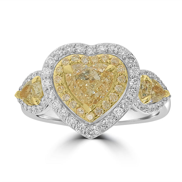 1ct  Diamond Rings with 1.1tct Diamond set in 18K Two Tone Gold