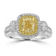 1.04ct Diamond Rings with 0.57tct Diamond set in 18K Two Tone Gold