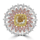 2.03ct Diamond Rings with 2tct Diamond set in 18K Rose Gold & Two Tone Gold