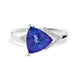 2.78Ct Tanzanite Ring With 0.07Tct Diamonds Set In 14Kt White Gold