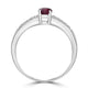 0.69ct   Ruby Rings with 0.13tct Diamond set in 14K White Gold