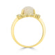 2.96Ct Opal Ring 0.12Tct Diamonds Set In 14Kt Yellow Gold
