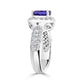 2.04Ct Tanzanite Ring With 1Tct Diamonds Set In 14Kt White Gold