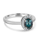 1ct Alexandrite Rings with 0.11tct Diamond set in 18K White Gold