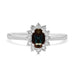 0.9ct Alexandrite Rings with 0.25tct Diamond set in 18K White Gold