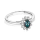 0.9ct Alexandrite Rings with 0.25tct Diamond set in 18K White Gold