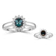 0.9ct Alexandrite Rings with 0.2tct Diamond set in 18K White Gold