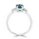 1ct Alexandrite Rings with 0.1tct Diamond set in 18K White Gold