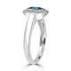 1ct Alexandrite Rings with 0.14tct Diamond set in 18K White Gold