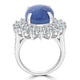 16.17ct Star Sapphire Ring with 2.33tct Diamonds set in Platinum 900